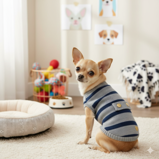Maglione Lana Merino Stripes per Cani | Dolce Zampa